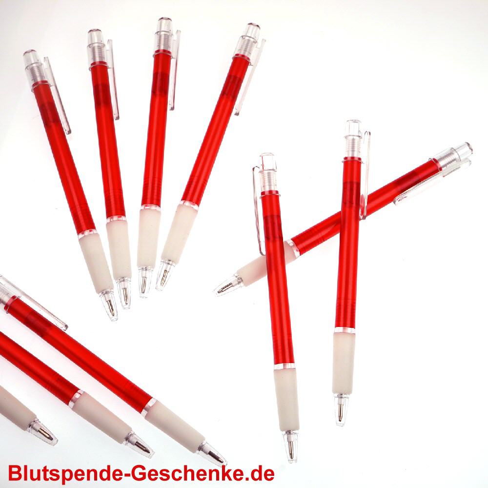 Blutspendegeschenk Kugelschreiber Rot