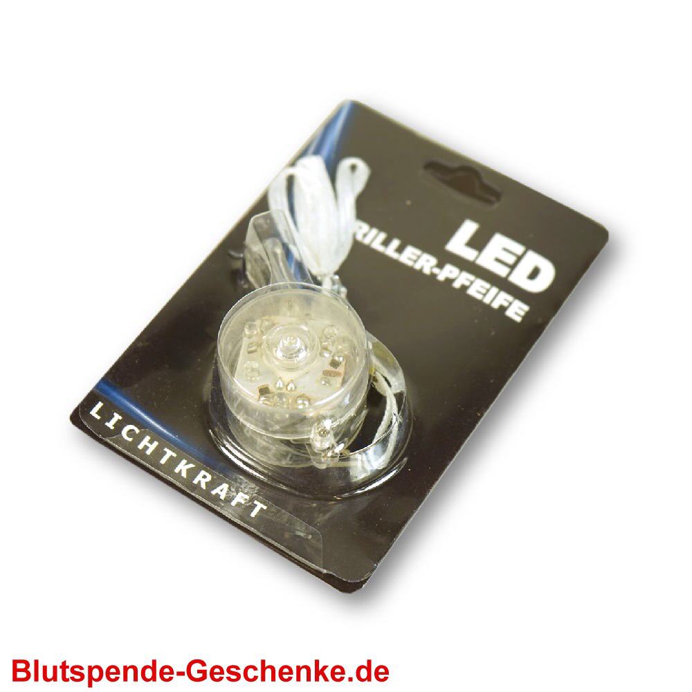 Blutspendegeschenk LED-Trillerpfeife