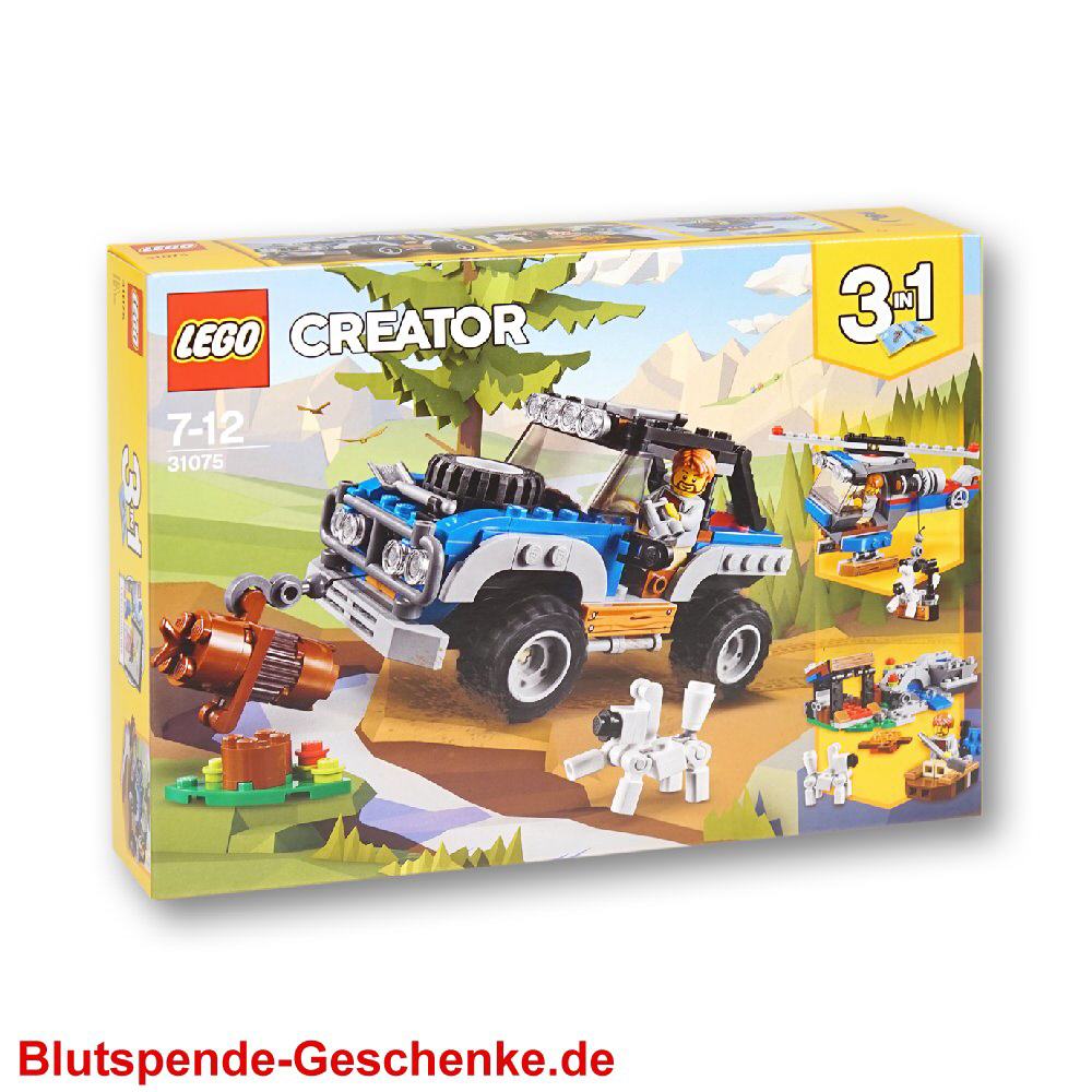 Blutspendegeschenk LEGO Gel&auml;ndewagen
