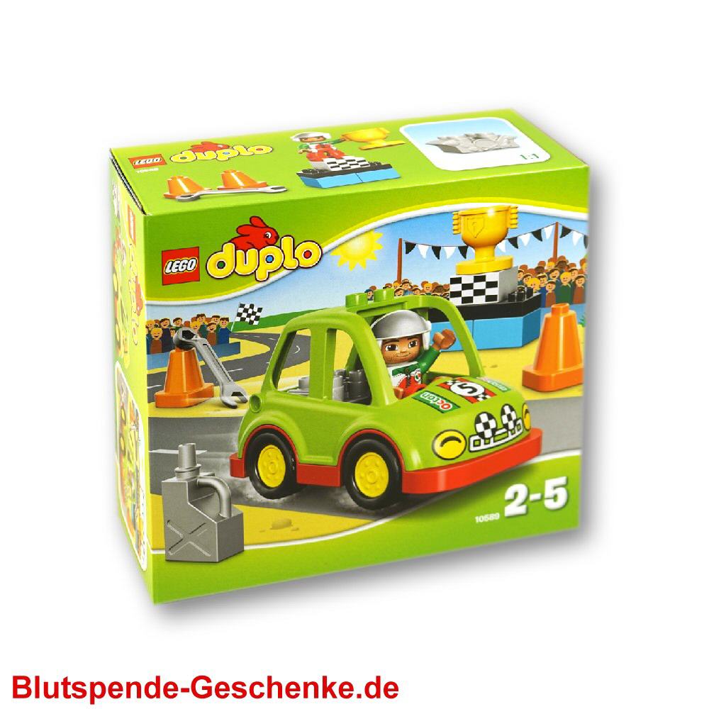Blutspendegeschenk Lego Duplo Rennwagen
