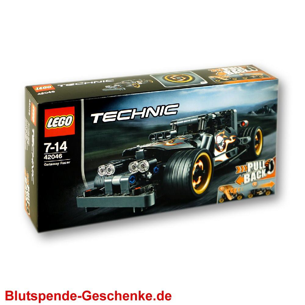 Blutspendegeschenk Lego Technik Rennwagen