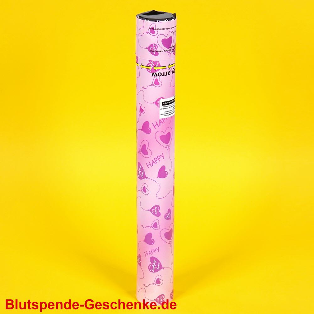 Blutspendegeschenk Konfetti Kanone