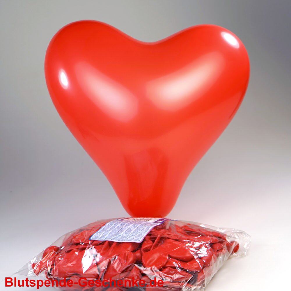 Blutspendegeschenk Luftballons rote Herzen