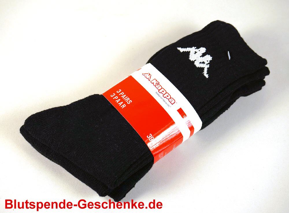 Blutspendegeschenk Set M&auml;nnersocken schwarz