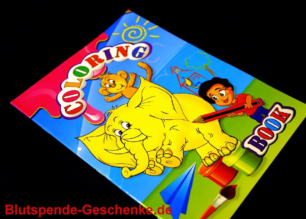 Blutspendegeschenk Malbuch