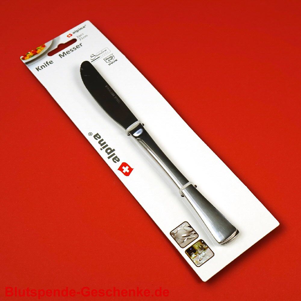 Blutspendegeschenk Messer aus Edelstahl