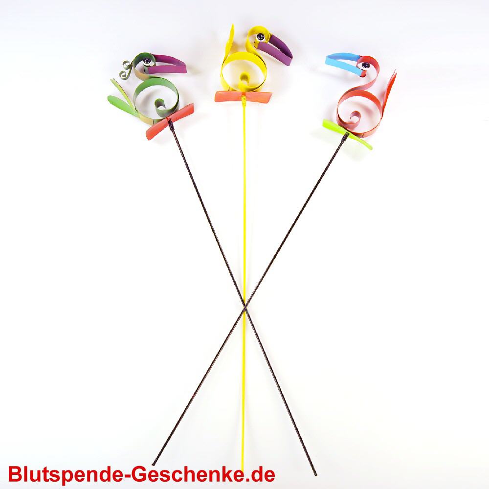 Blutspendegeschenk Metall-Gartendeko-Stecker