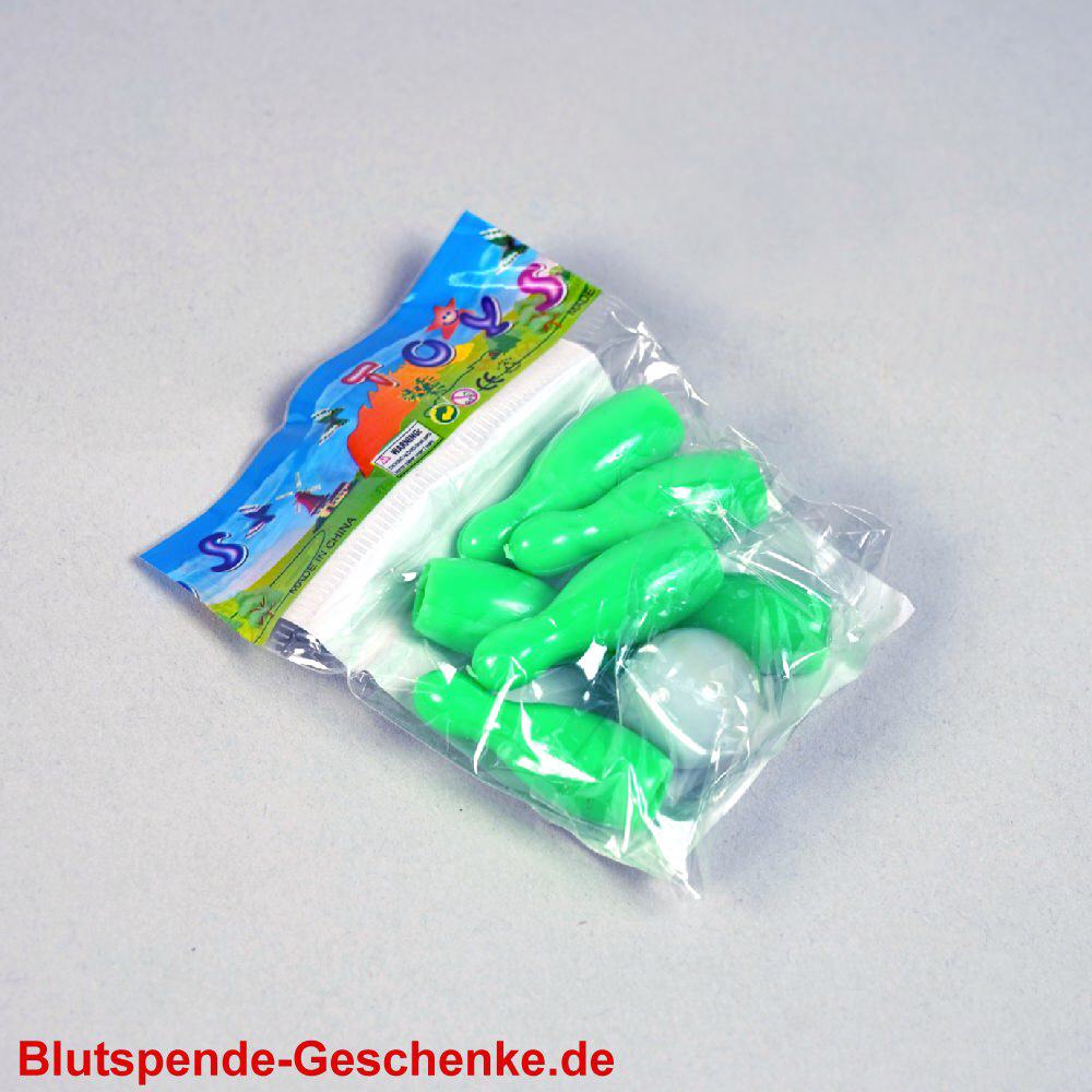 Blutspendegeschenk Mini-Kegelspiel