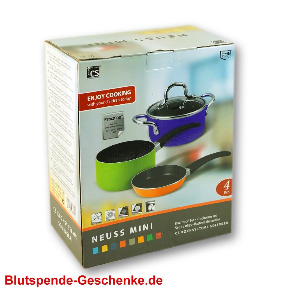 Blutspendegeschenk Kochtopf-Set Mini
