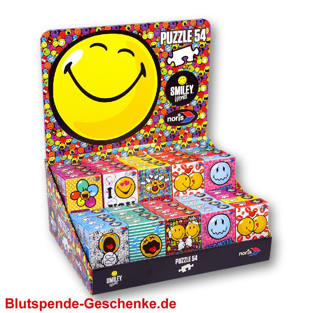 Blutspendegeschenk Mini-Puzzle Smiley