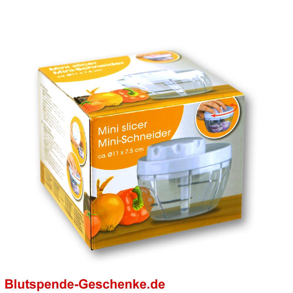 Blutspendegeschenk Zerkleinerer