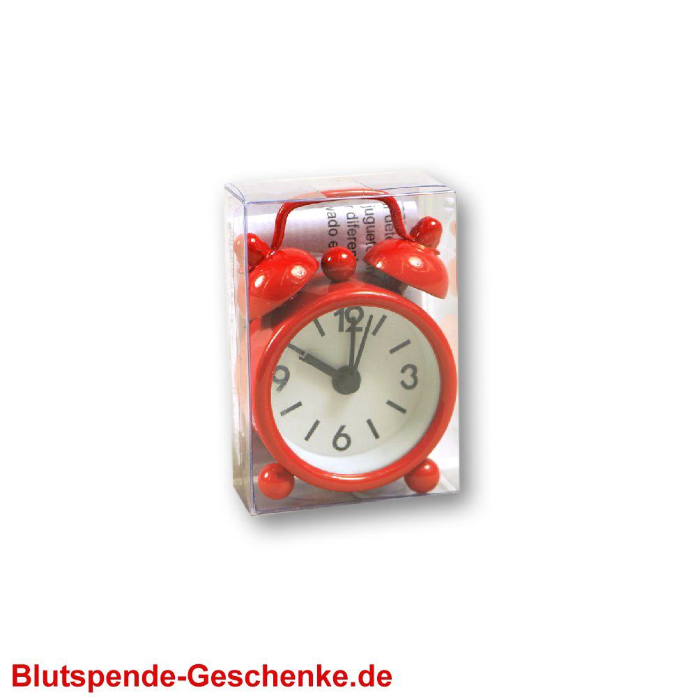 Blutspendegeschenk Reisewecker Mini