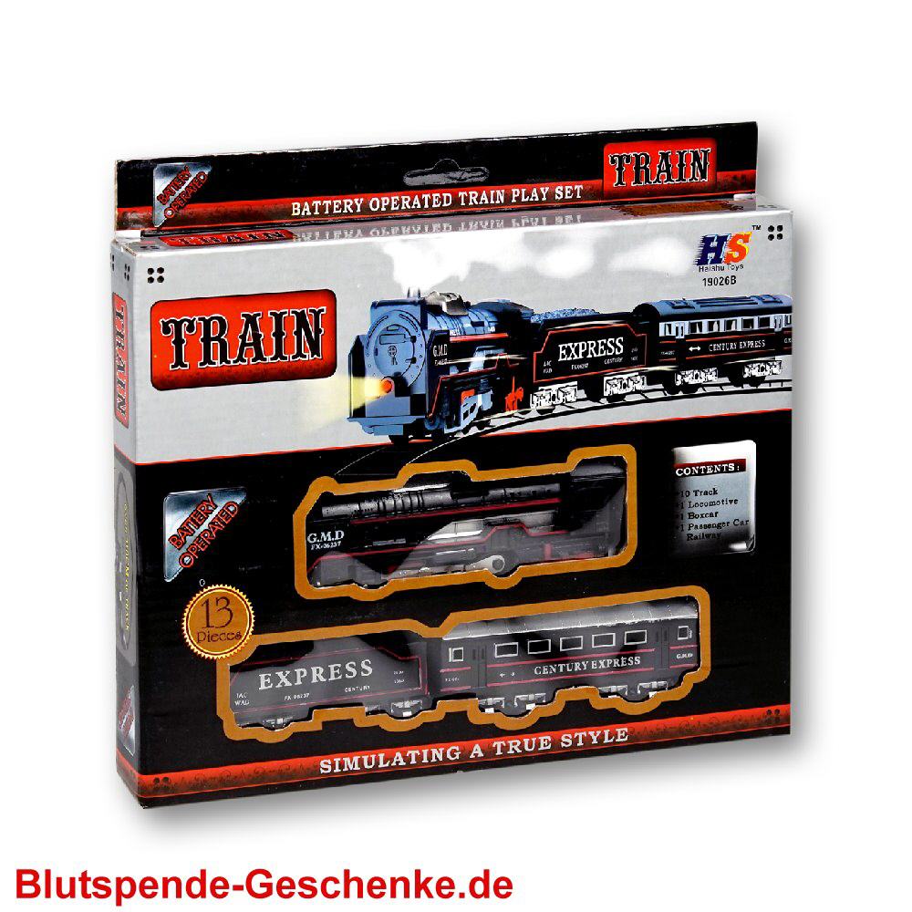 Blutspendegeschenk Elektro-Modelleisenbahn
