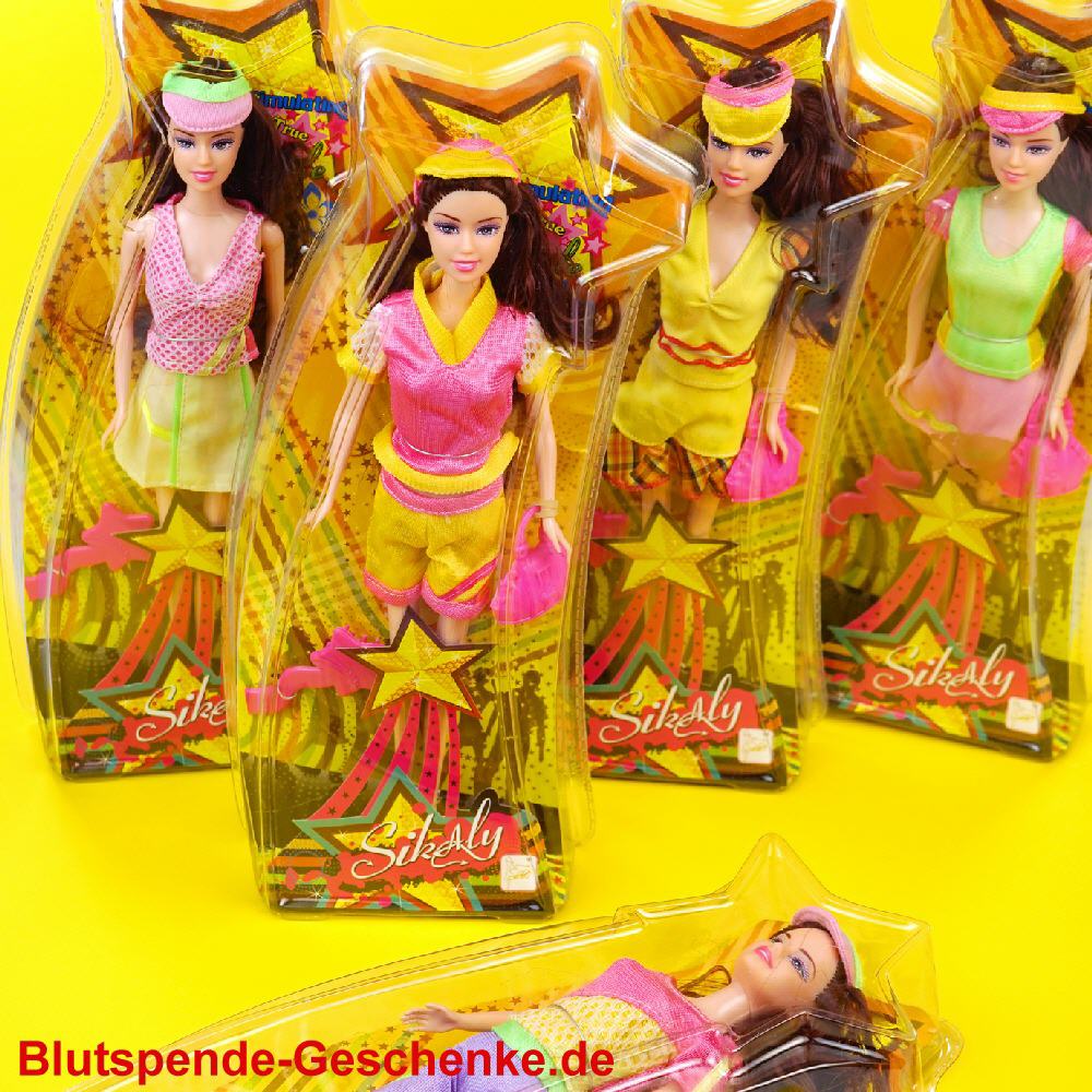 Blutspendegeschenk Modepuppe mit Tasche