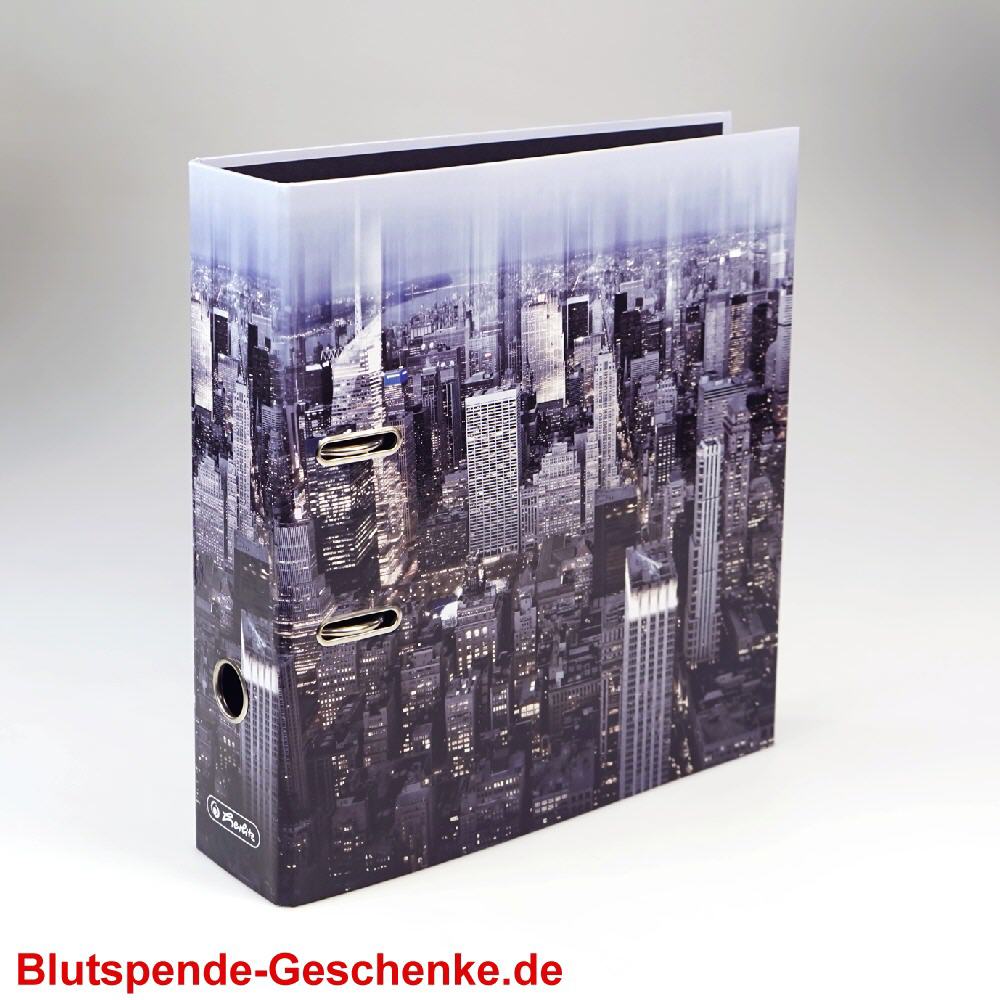 Blutspendegeschenk Motivordner Skyline