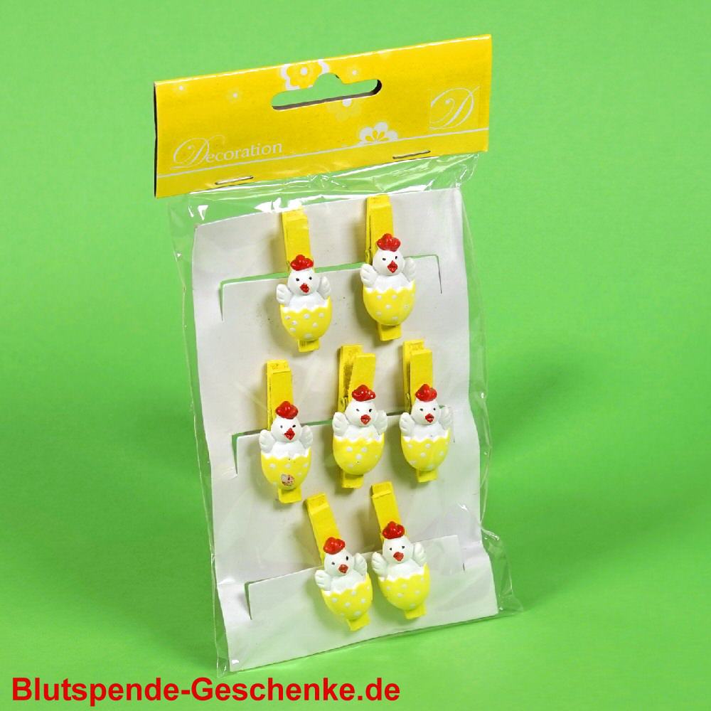 Blutspendegeschenk Oster-Holzklammern