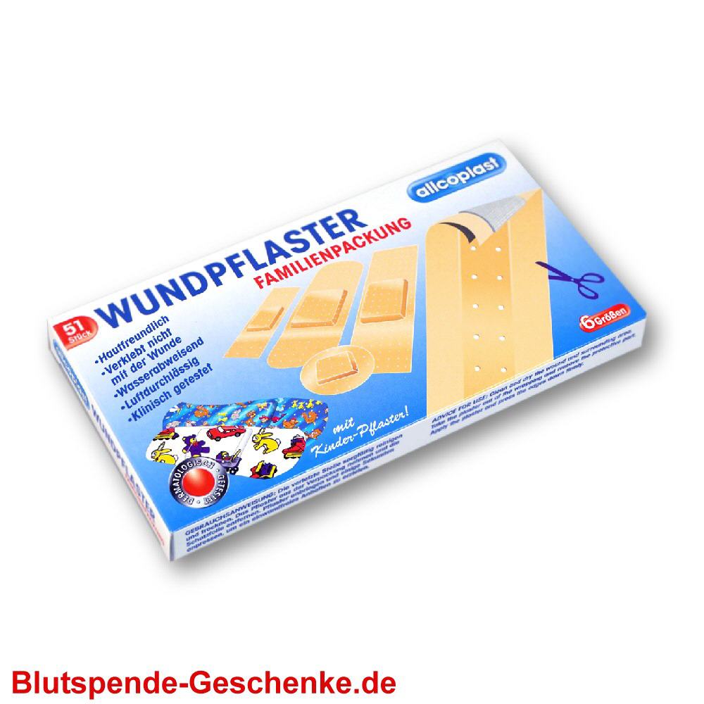 Blutspendegeschenk Familienpackung Pflaster