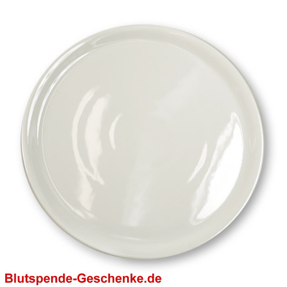 Blutspendegeschenk Pizzateller weiss