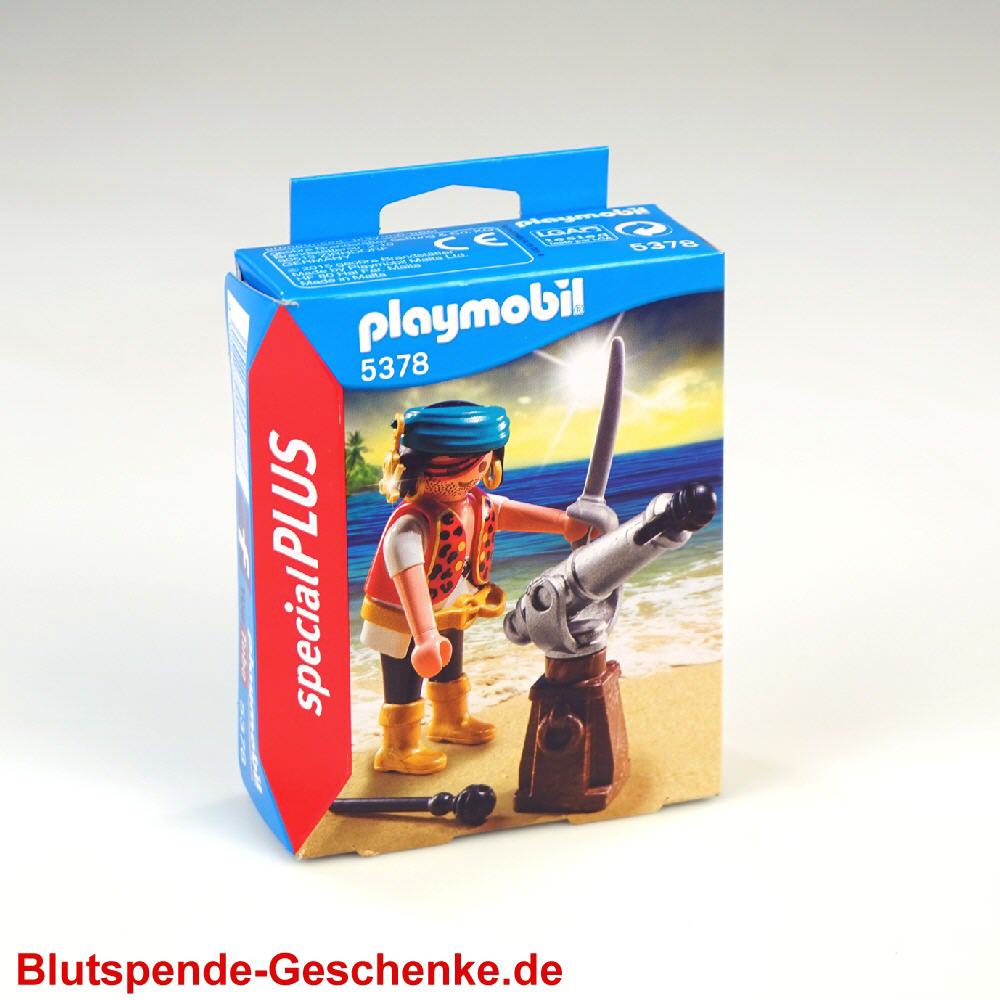 Blutspendegeschenk Playmobil Pirat mit Kanone