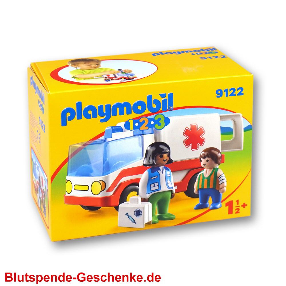 Blutspendegeschenk Playmobil Rettungswagen