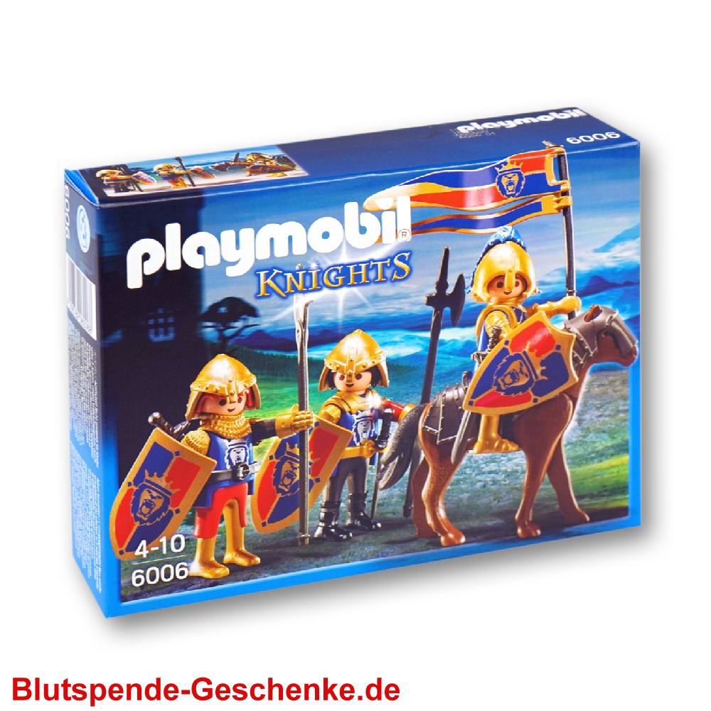 Blutspendegeschenk Playmobil Ritter-Trupp