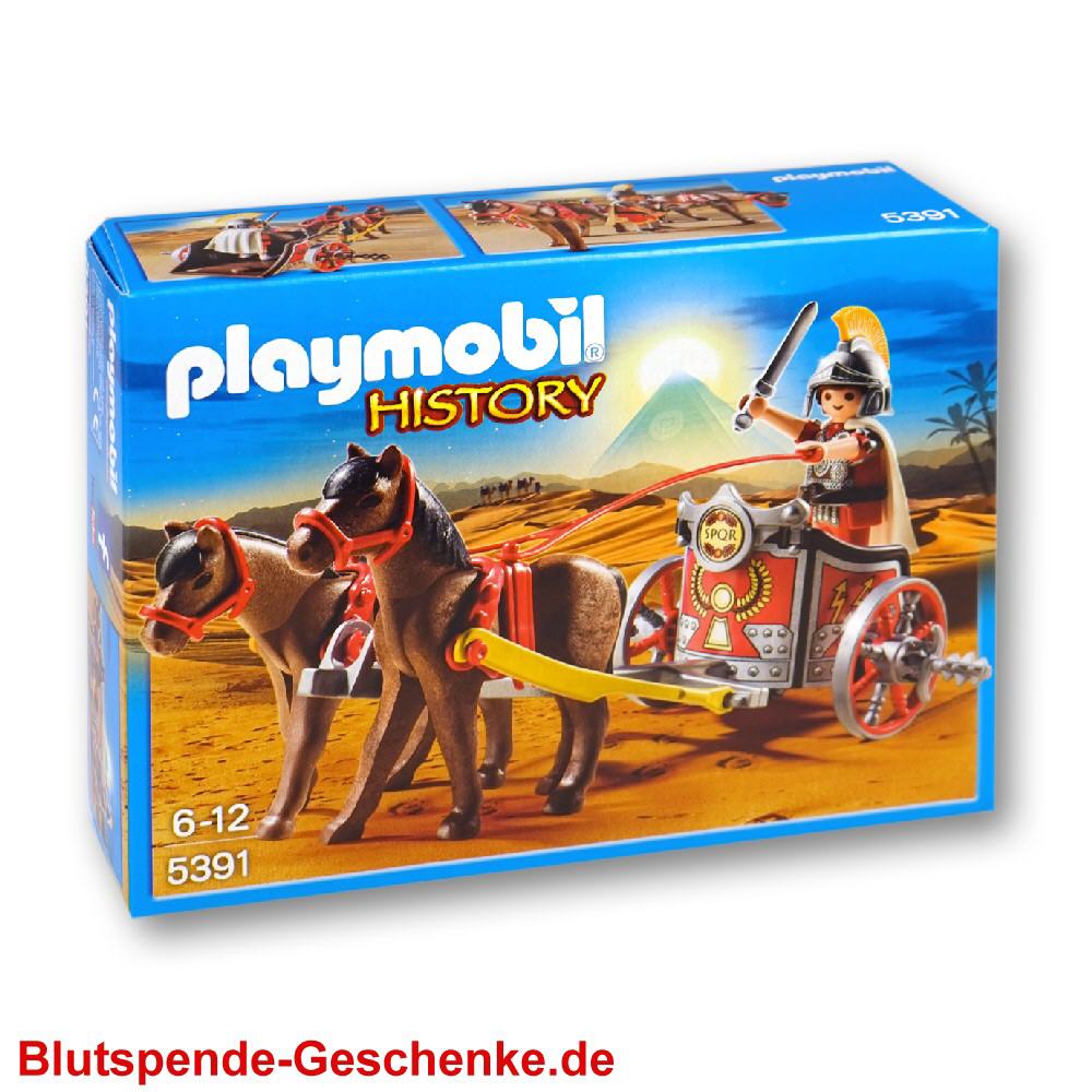 Blutspendegeschenk Playmobil Streitwagen