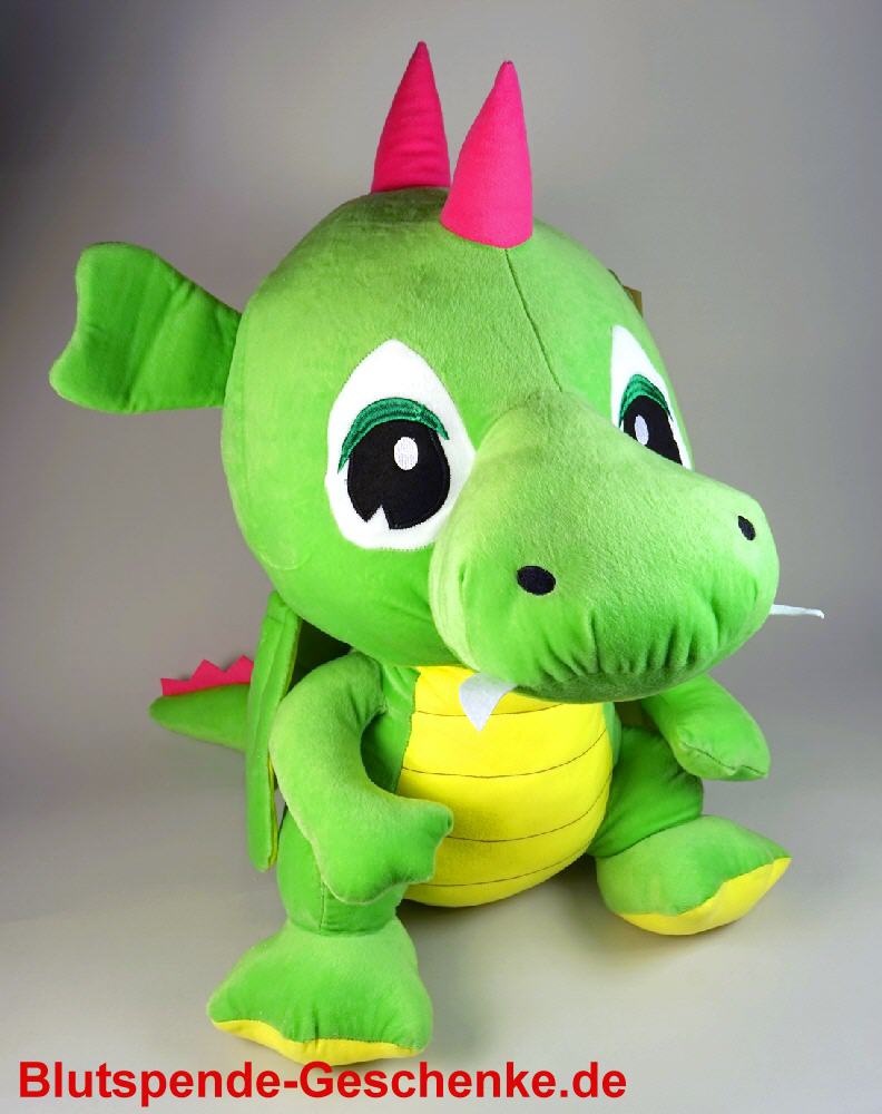 Blutspendegeschenk Pl&uuml;schdrache 70 cm