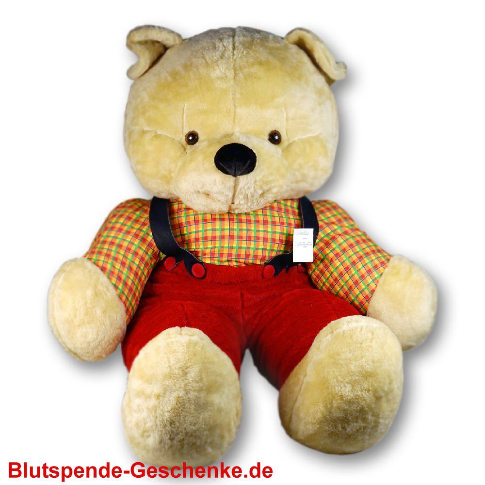 Blutspendegeschenk Pl&uuml;schb&auml;r 130 cm