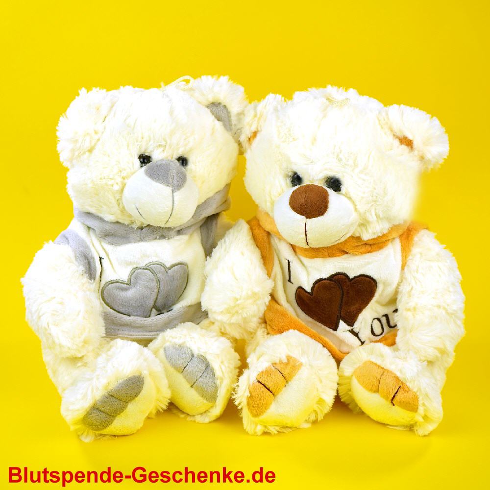 Blutspendegeschenk Pl&uuml;schb&auml;r mit Shirt