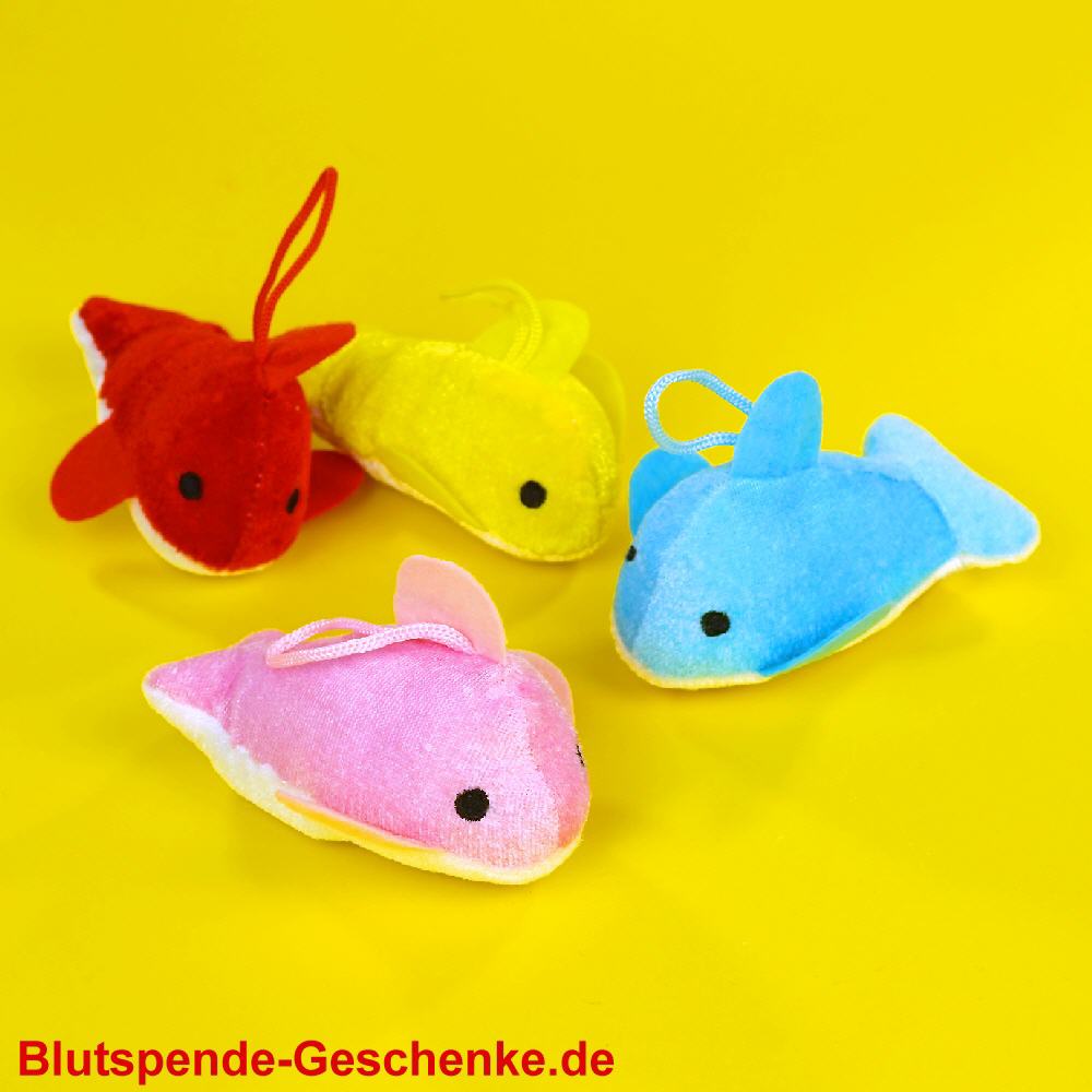 Blutspendegeschenk Pl&uuml;sch-Delphine