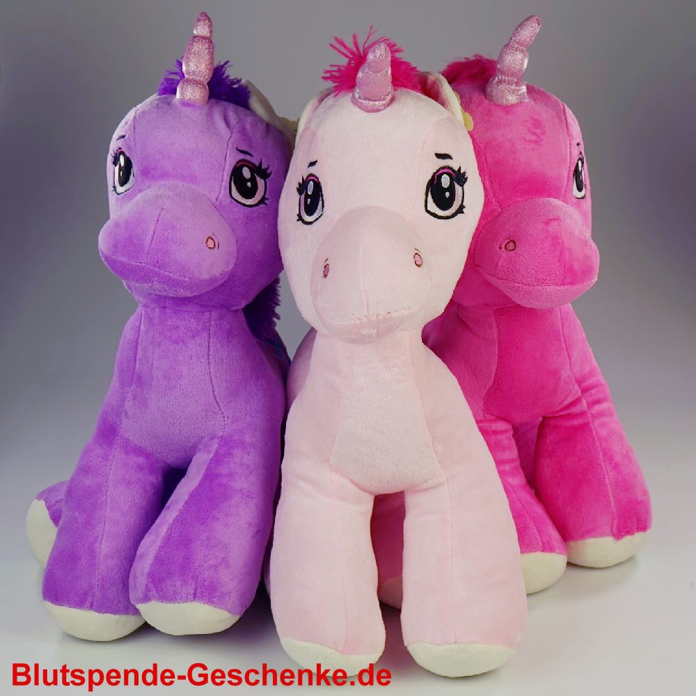 Blutspendegeschenk Pl&uuml;sch-Einhorn 45 cm