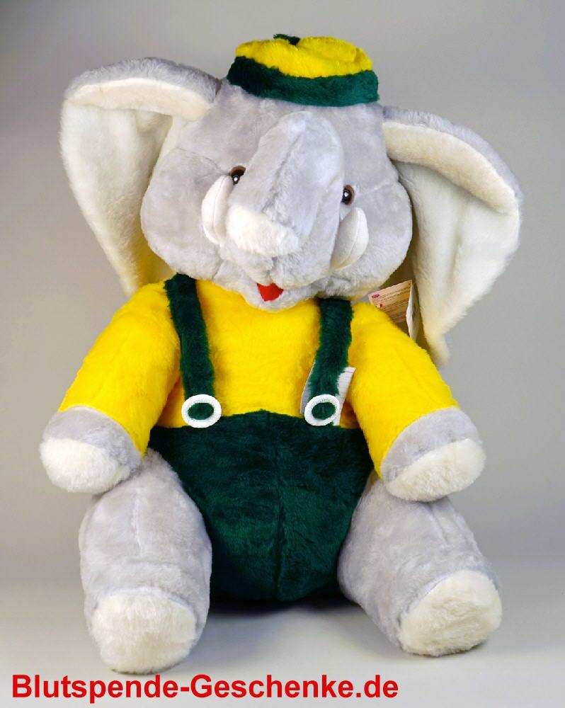 Blutspendegeschenk Pl&uuml;sch-Elefant 60 cm