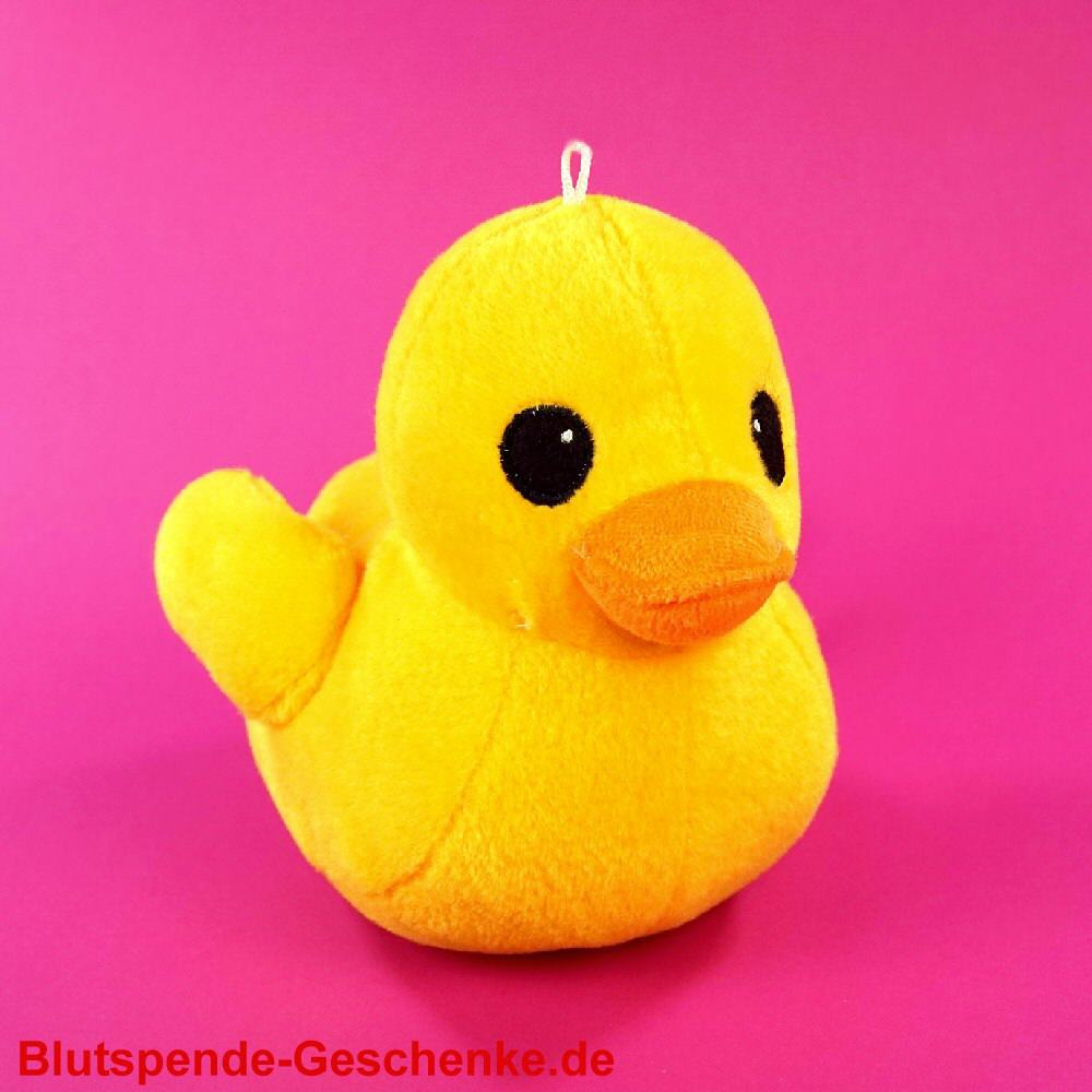Blutspendegeschenk Pl&uuml;sch-Ente