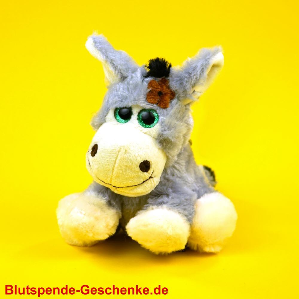 Blutspendegeschenk Pl&uuml;sch-Esel