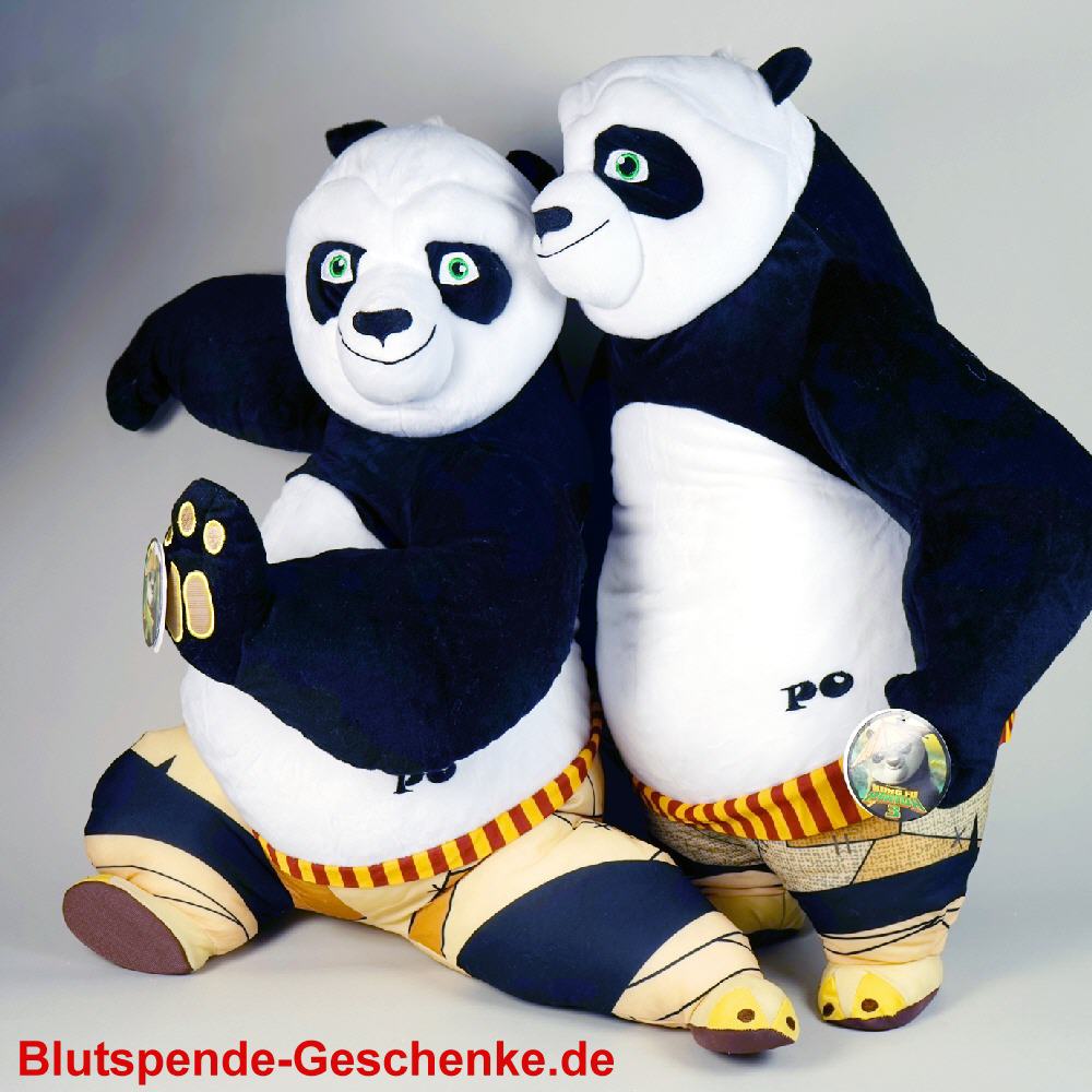 Blutspendegeschenk Kungfu-Panda aus Pl&uuml;sch