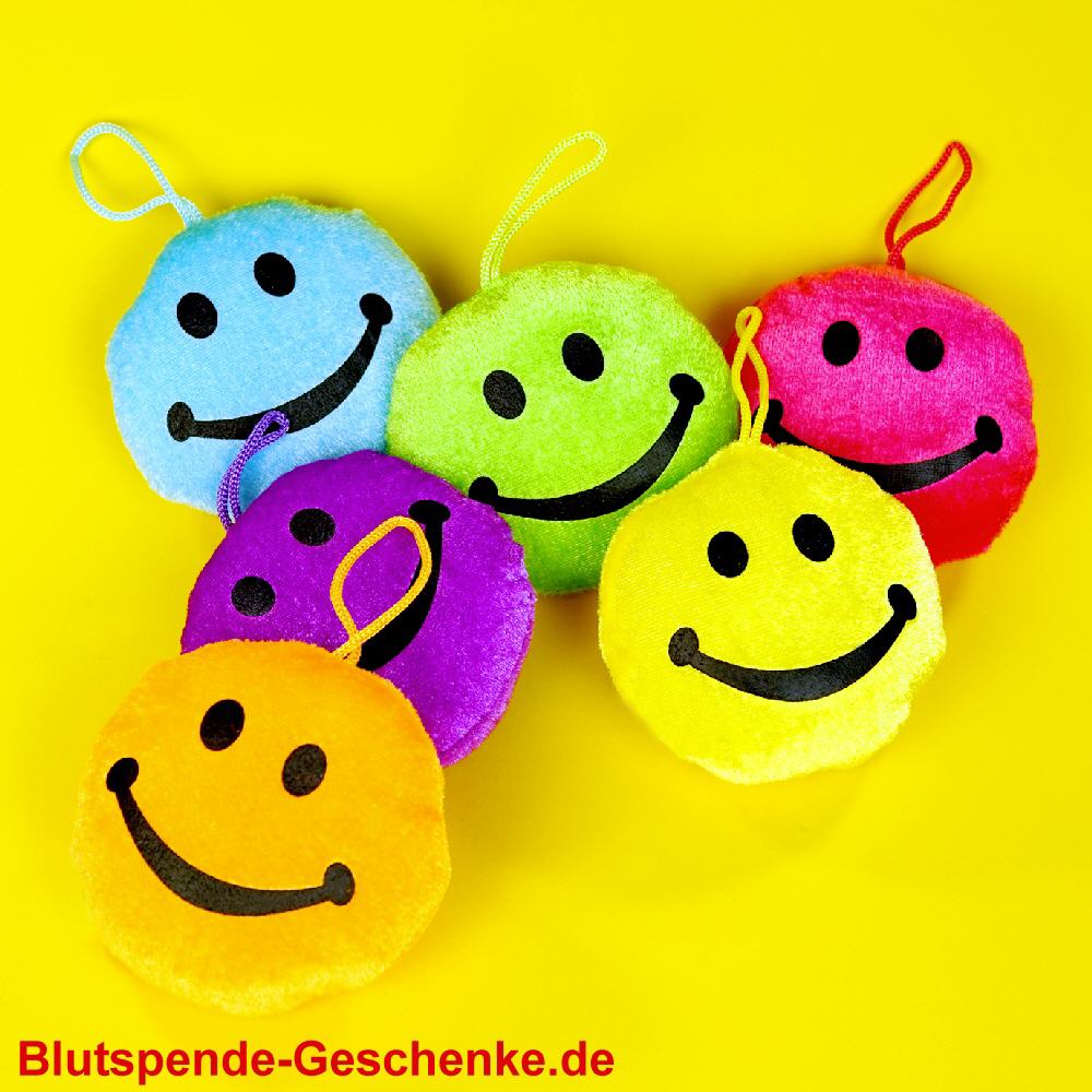 Blutspendegeschenk Pl&uuml;sch-Lachgesichter