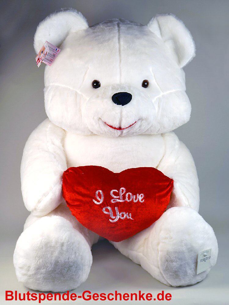 Blutspendegeschenk Teddy I Love You aus Pl&uuml;sch
