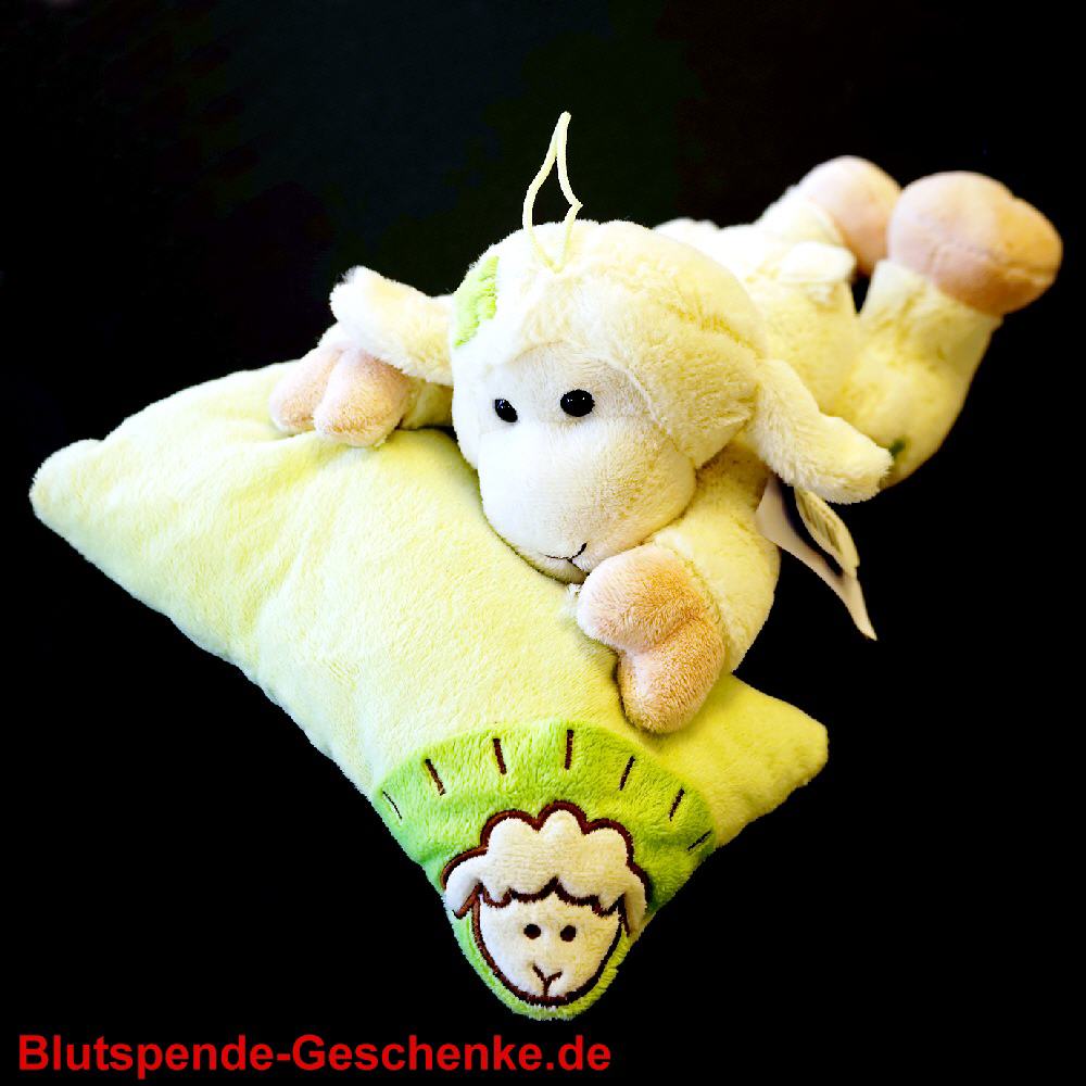 Blutspendegeschenk Liegendes Schaf aus Pl&uuml;sch