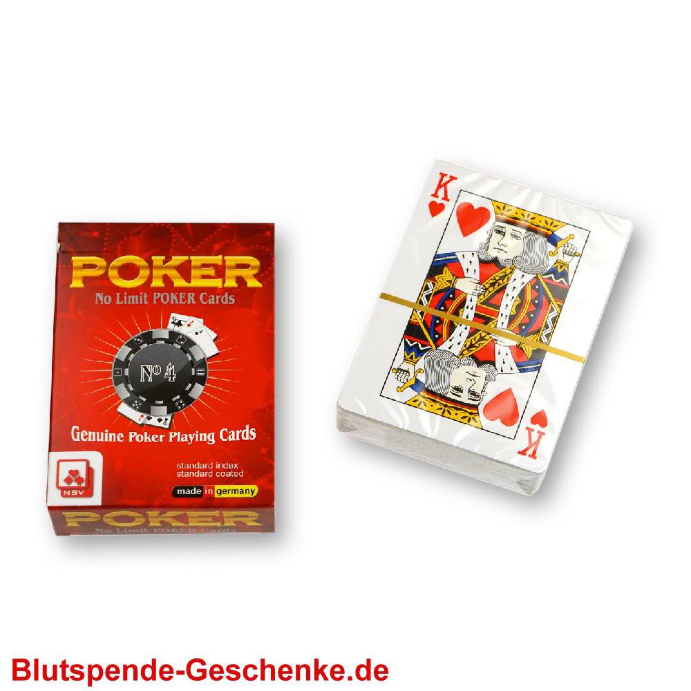 Blutspendegeschenk Pokerkarten