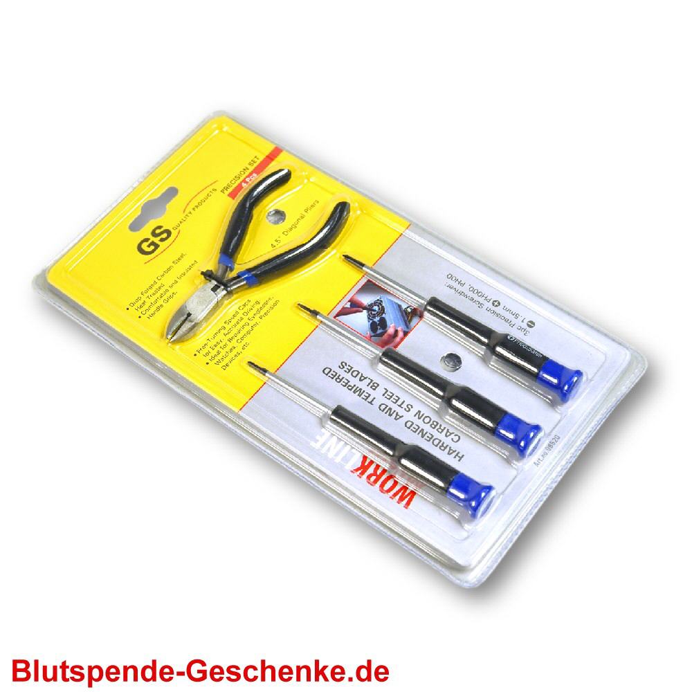 Blutspendegeschenk Set Pr&auml;zisionswerkzeuge
