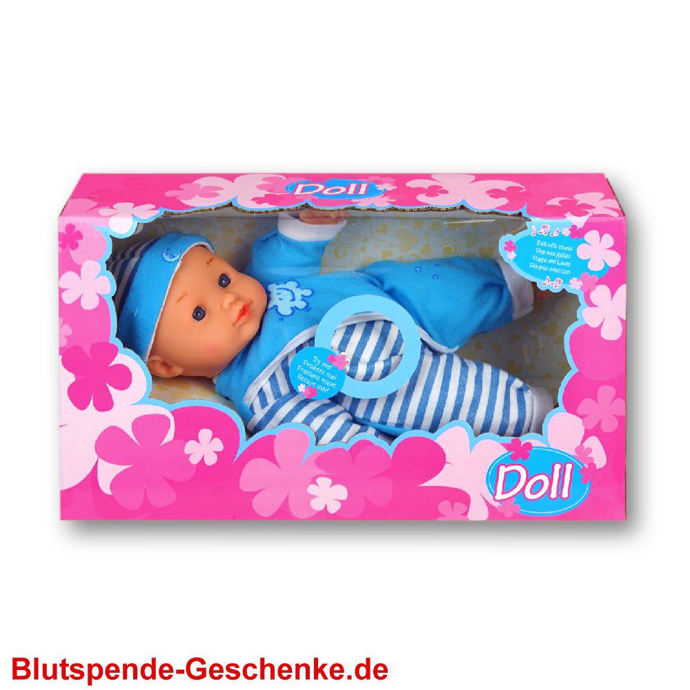 Blutspendegeschenk Puppe liegend