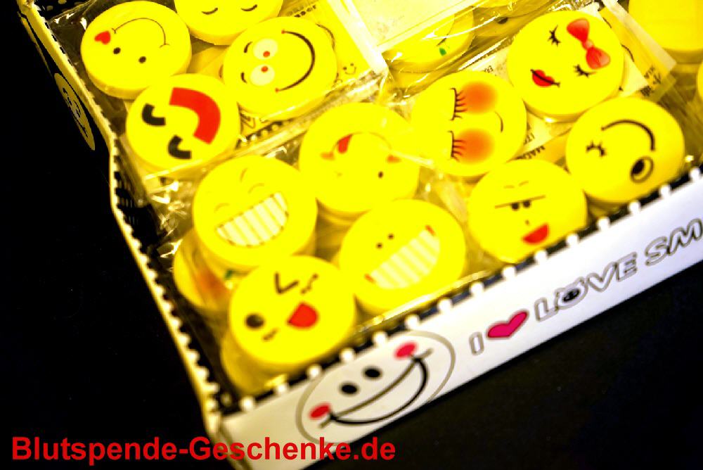 Blutspendegeschenk Lachgesicht-Radiergummi
