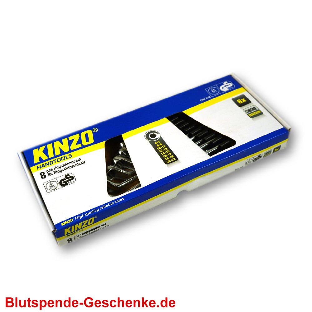 Blutspendegeschenk Ringschl&uuml;ssel-Set 8teilig
