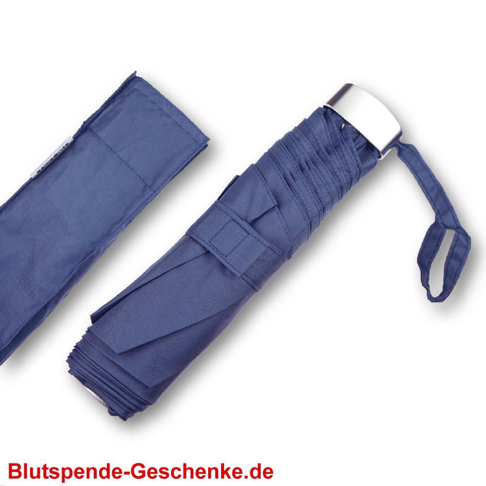 Blutspendegeschenk Minischirm blau