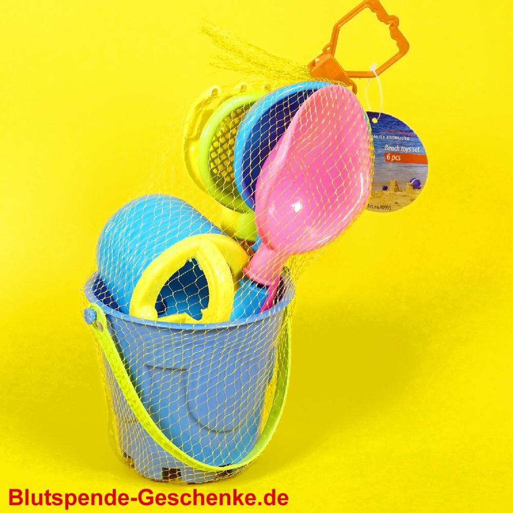 Blutspendegeschenk 6er Sandspielzeugset
