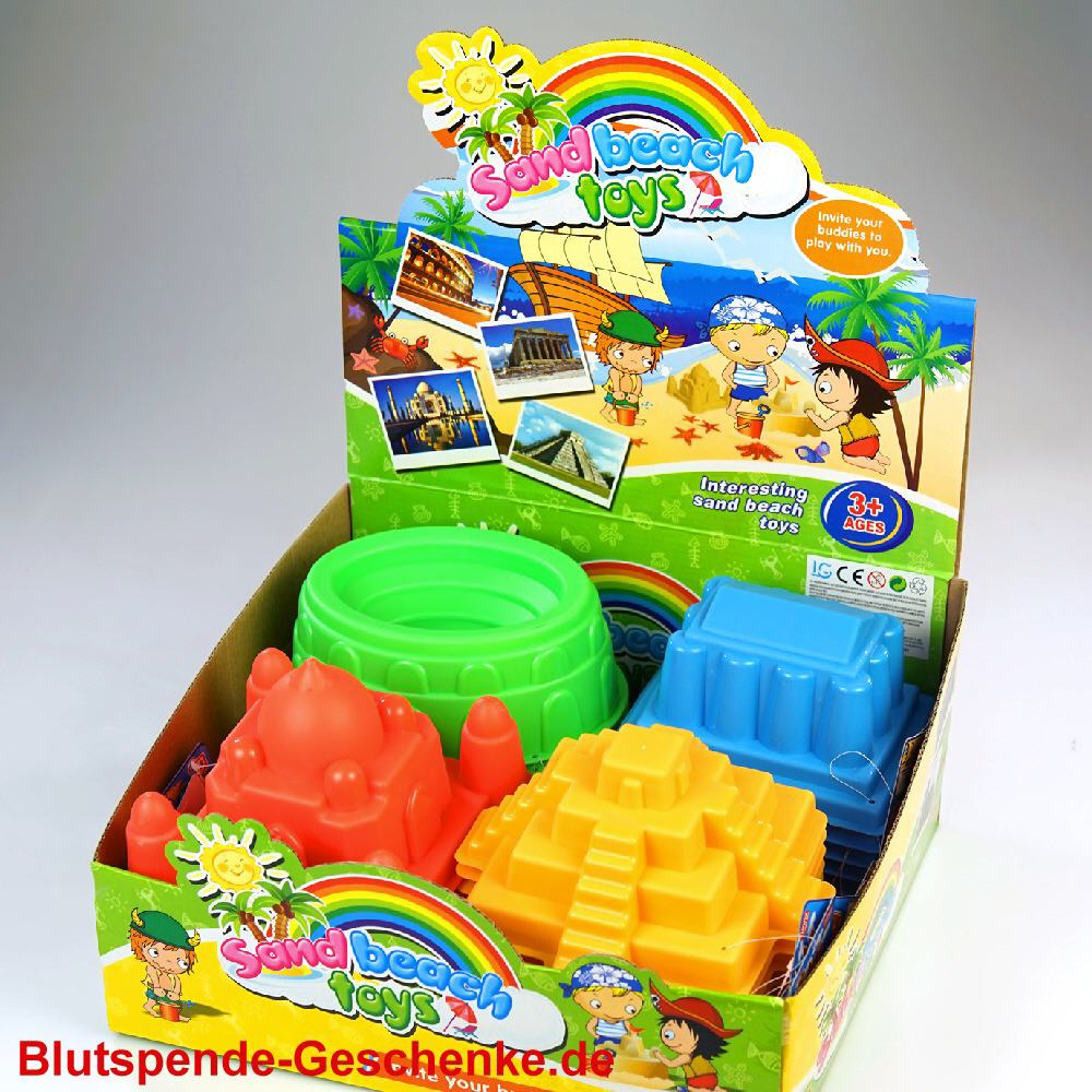 Blutspendegeschenk Sandspielzeugformen Bauwerke