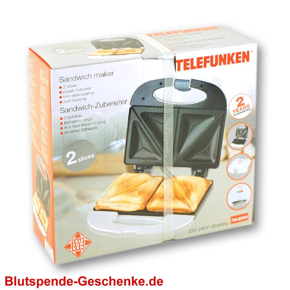Blutspendegeschenk Toaster f&uuml;r Sandwiches