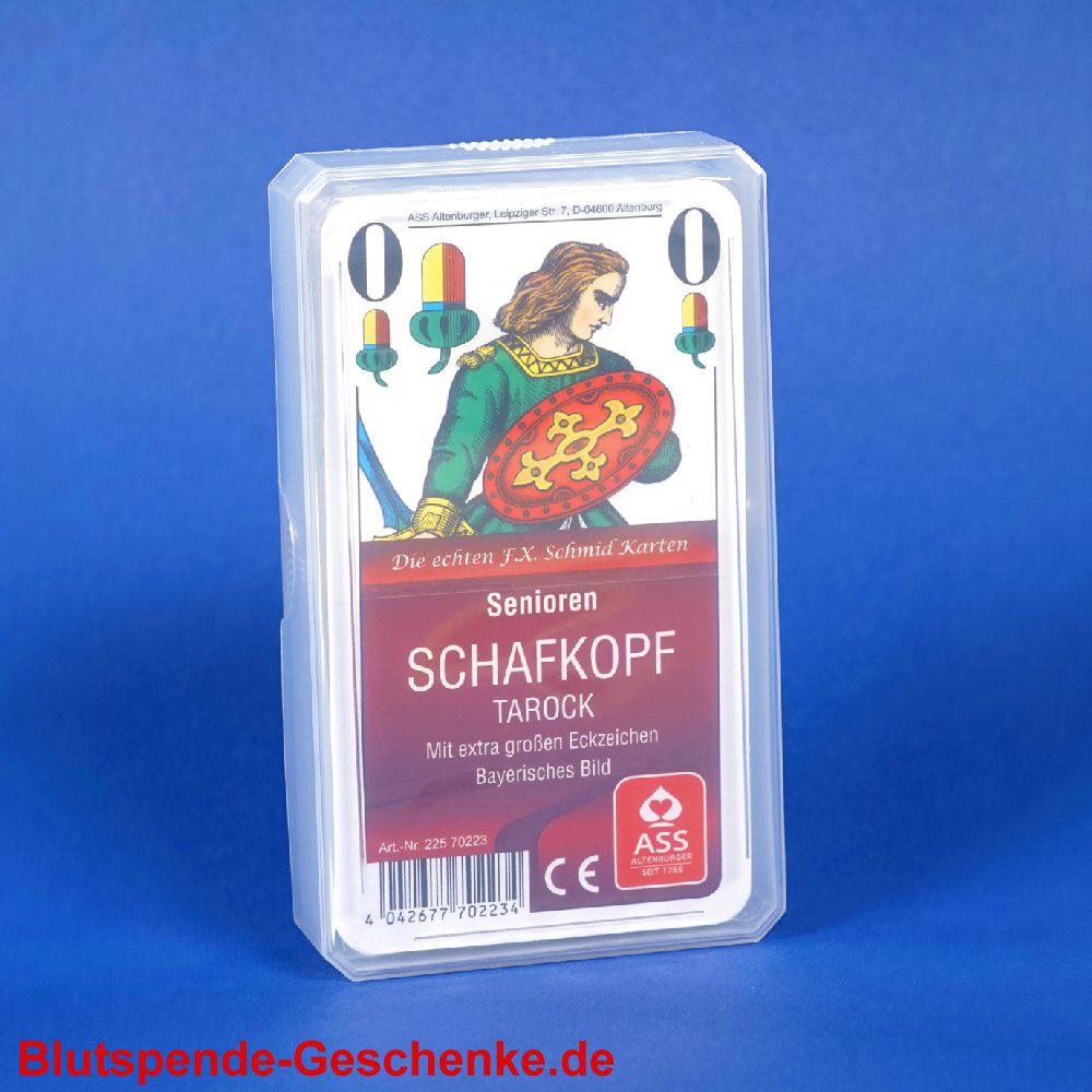 Blutspendegeschenk Senioren-Schafkopfkarten