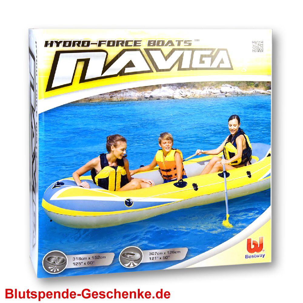 Blutspendegeschenk Grosses Schlauchboot