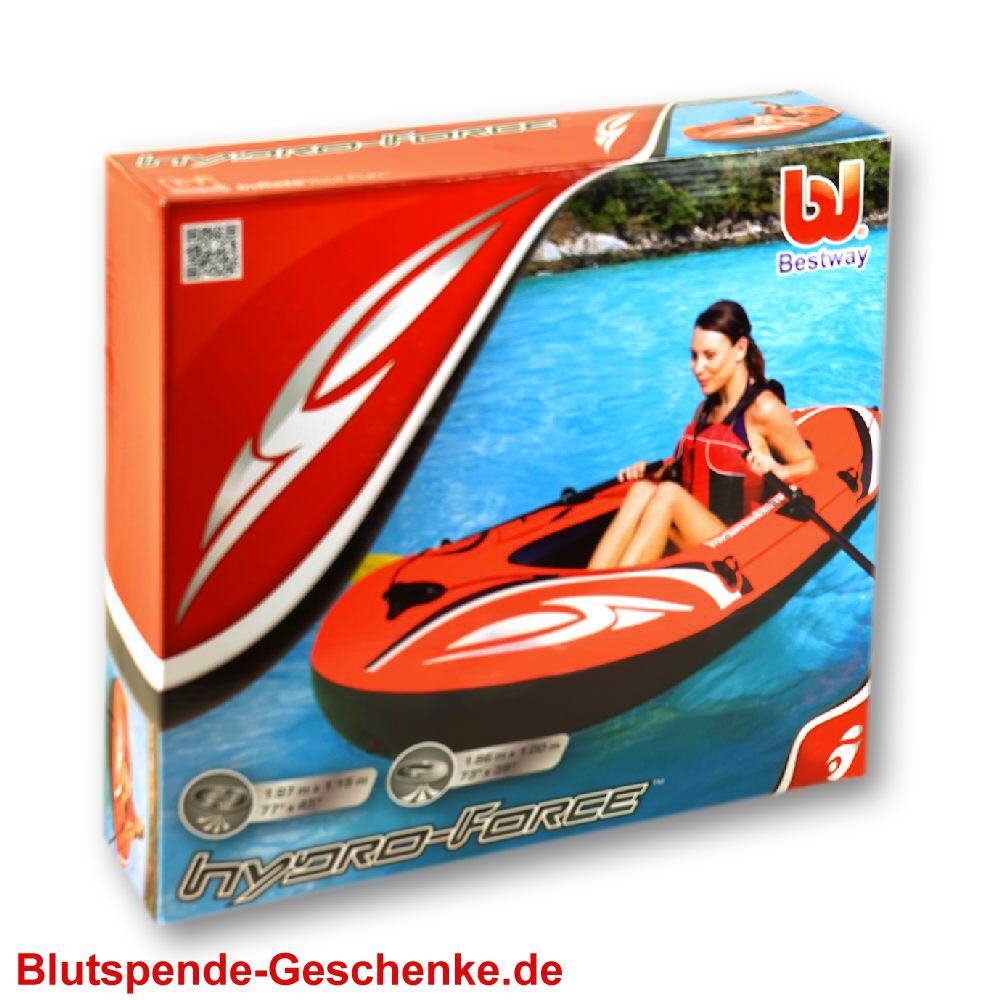 Blutspendegeschenk Rotes Schlauchboot